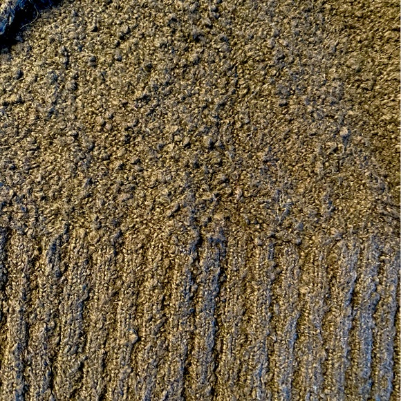 ADRIANNA PAPELL Nubby Sweater V-Neck Step Hem Black Medium - Picture 5 of 8